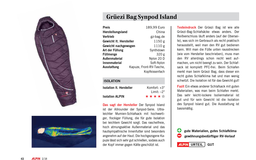 Synpod Island im Test in der Alpin