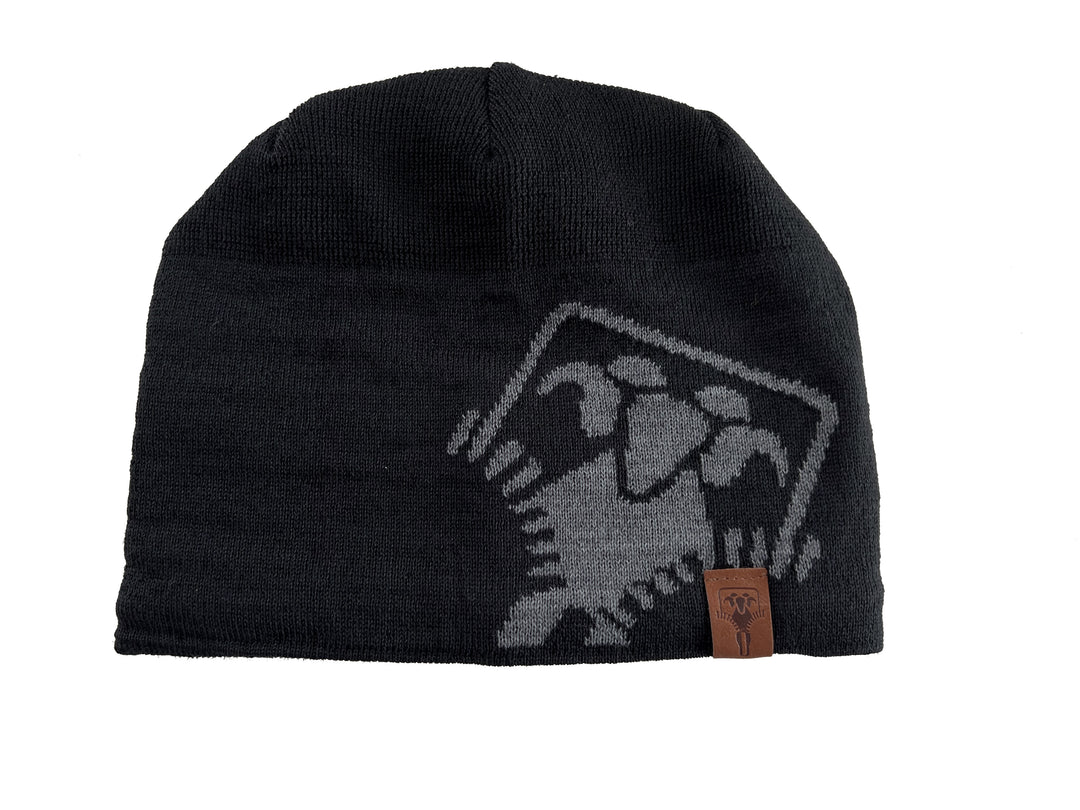 MERINO-BEANIE GRÜEZI BAG-LOGO -  Black