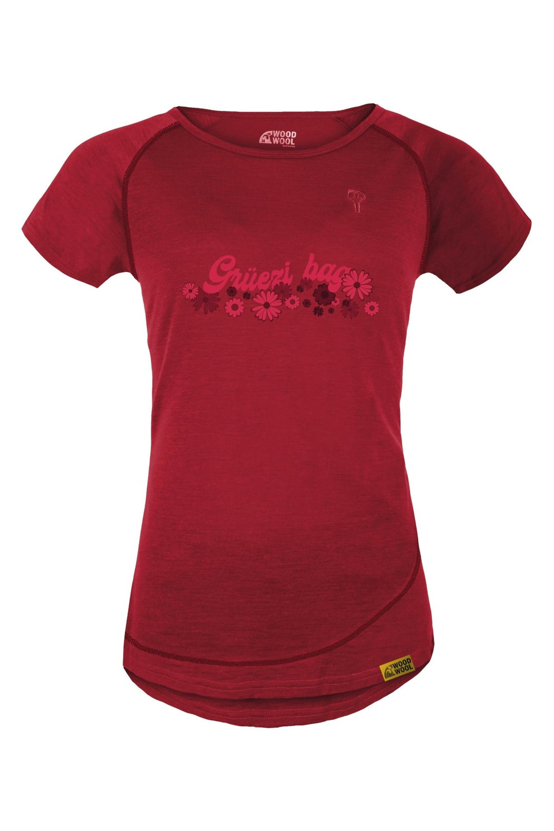 Woodwool T-shirt lady red