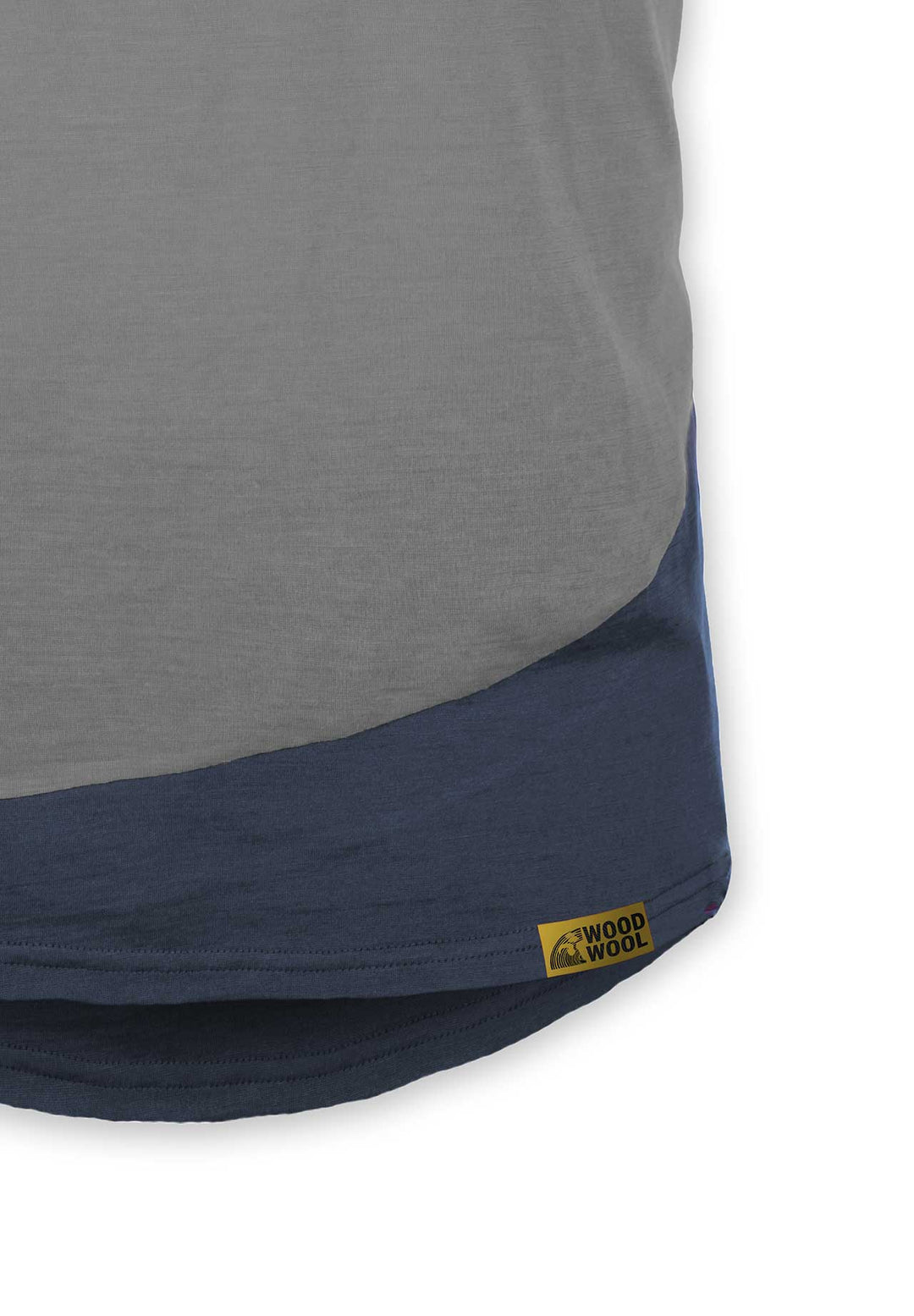 Woodwool Shirt Mr Kirk Blau / Grau Logo