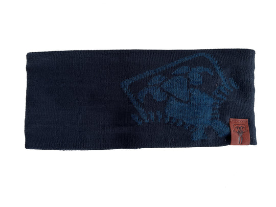 MERINO-HEADBAND GRÜEZI BAG - LARGE LOGO - Saphir blue