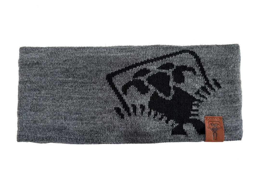 MERINO-HEADBAND GRÜEZI BAG - LARGE LOGO - Grey