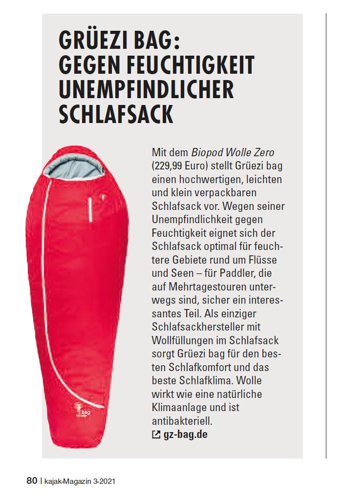 Der optimale Schlafsack beim Kajaken