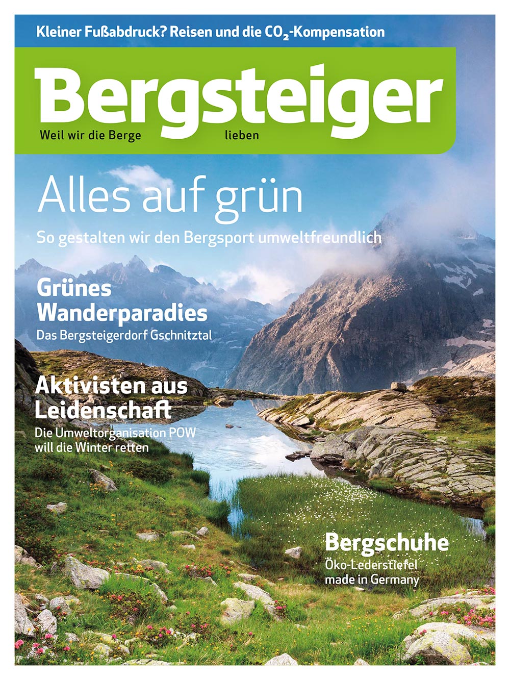 "Everything on green" in Bergsteiger Magazin
