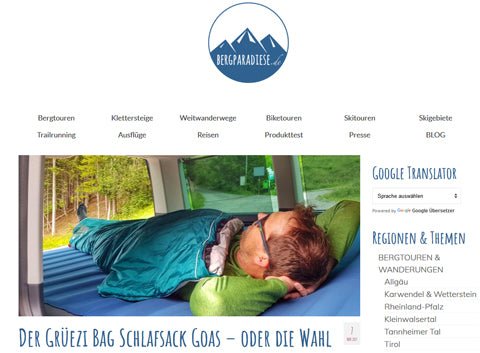 The right choice - online magazine 'Bergparadiese' informed!