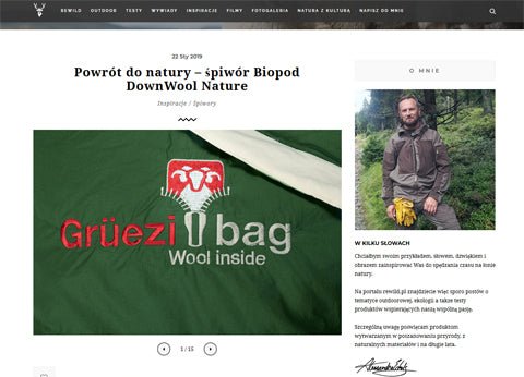 Retour à la nature - Le portail 'REWILD.pl' signale le nouveau sac Grüezi !