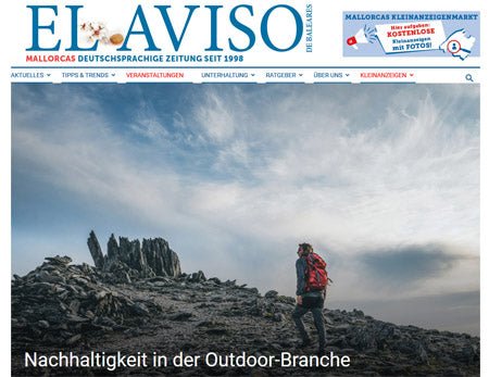 Le magazine de Majorque 'EL AVISO' découvre les 'points forts du sac de couchage' !