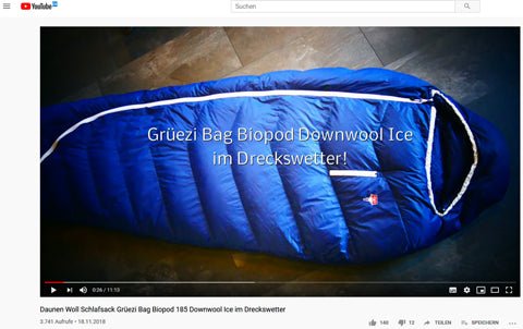 Sleeping bag tested under difficult conditions by 'Jackknife'!