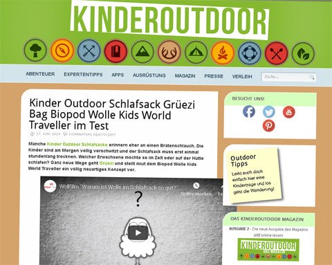 Die Mischung macht's im Kinderschlafsack - das Magazin 'Kinderoutdoor' hat getestet!