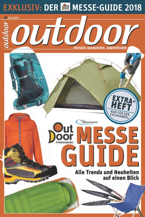 Ehrenvolle Auszeichnung für neues Grüezi bag Modell - vorgestellt im Messeguide 'outdoor' 2018