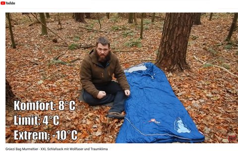 Dream climate in the XXL wool sleeping bag tested by OutdoorMinimalist