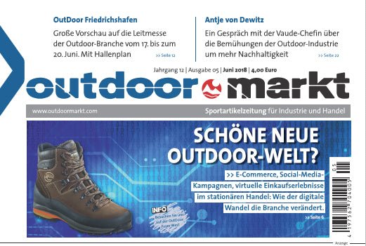 Grüezi bag ist eine Marke mit Liebe zur Natur! Veröffentlicht in der Zeitschrift 'outdoor.markt'