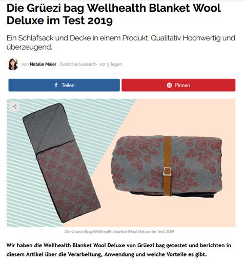 Kombi-Deluxe Wolldecke überzeugt das Onlinemagazin 'Schlafzimmer.de'!