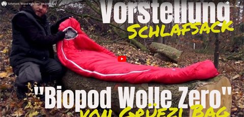 Exclusive presentation of a Grüezi bag sleeping bag by Youtuber Sicky Popp
