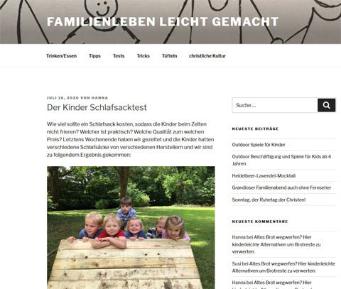 Onlinmagazin 'FAMILIENLEBEN LEICHT GEMACHT' Cover Juli 2020