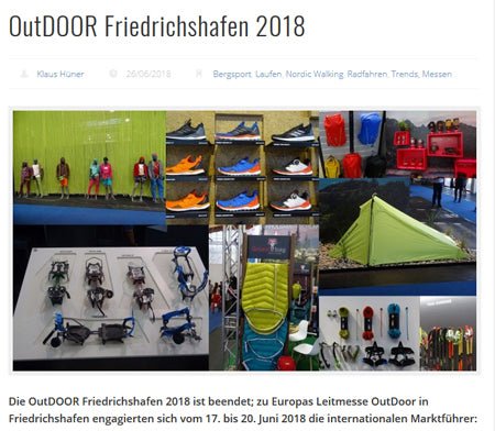 New Grüezi bag model 'Biopod DownWool Extreme Light' presented by the online magazine 'bergundtal.com'