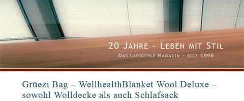Zeitschrift 'lebenmitstil' stellt WellhealthBlanket Wool Deluxe vor!