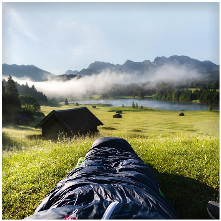Schlafsack mit Wolle