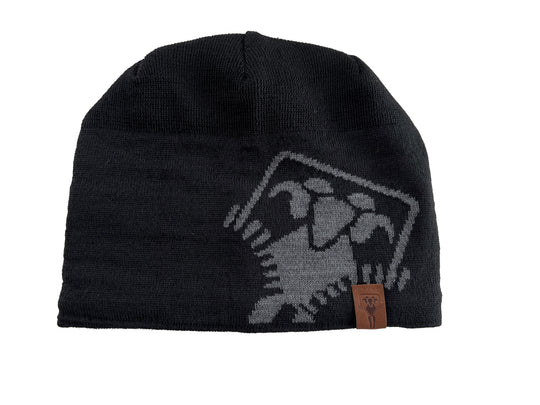 MERINO BEANIE GRÜEZI BAG-LOGO - Black