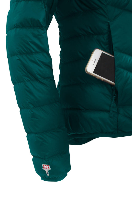 Senseful DownWool jacke Damen Ocean Green Tasche