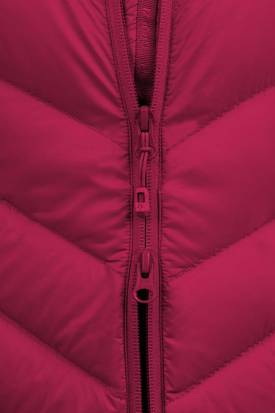Kurtka Senseful DownWool 2.0 | Damska | Malinowy czerwony - torba Grüezi