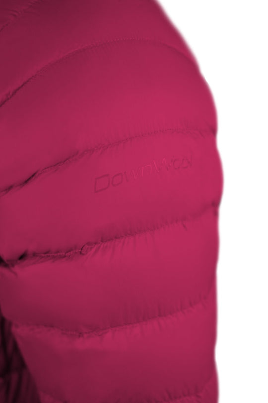 Kurtka Senseful DownWool 2.0 | Damska | Malinowy czerwony - torba Grüezi