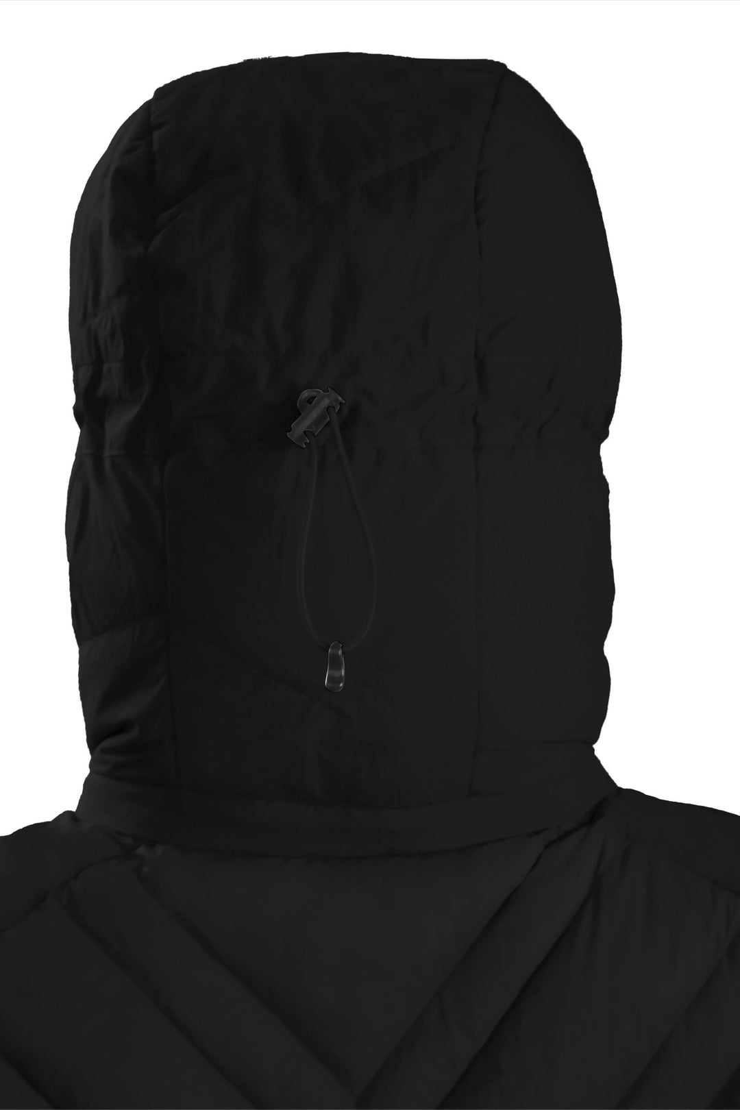 Lightful DonwWool vest black W Verstellbare Kapuze
