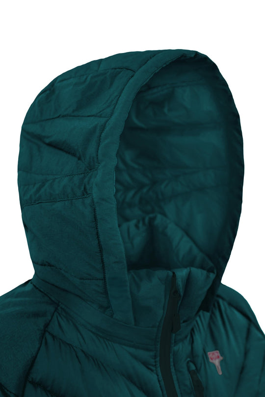 Lightful DownWool vest Ocean Green W Kapuze