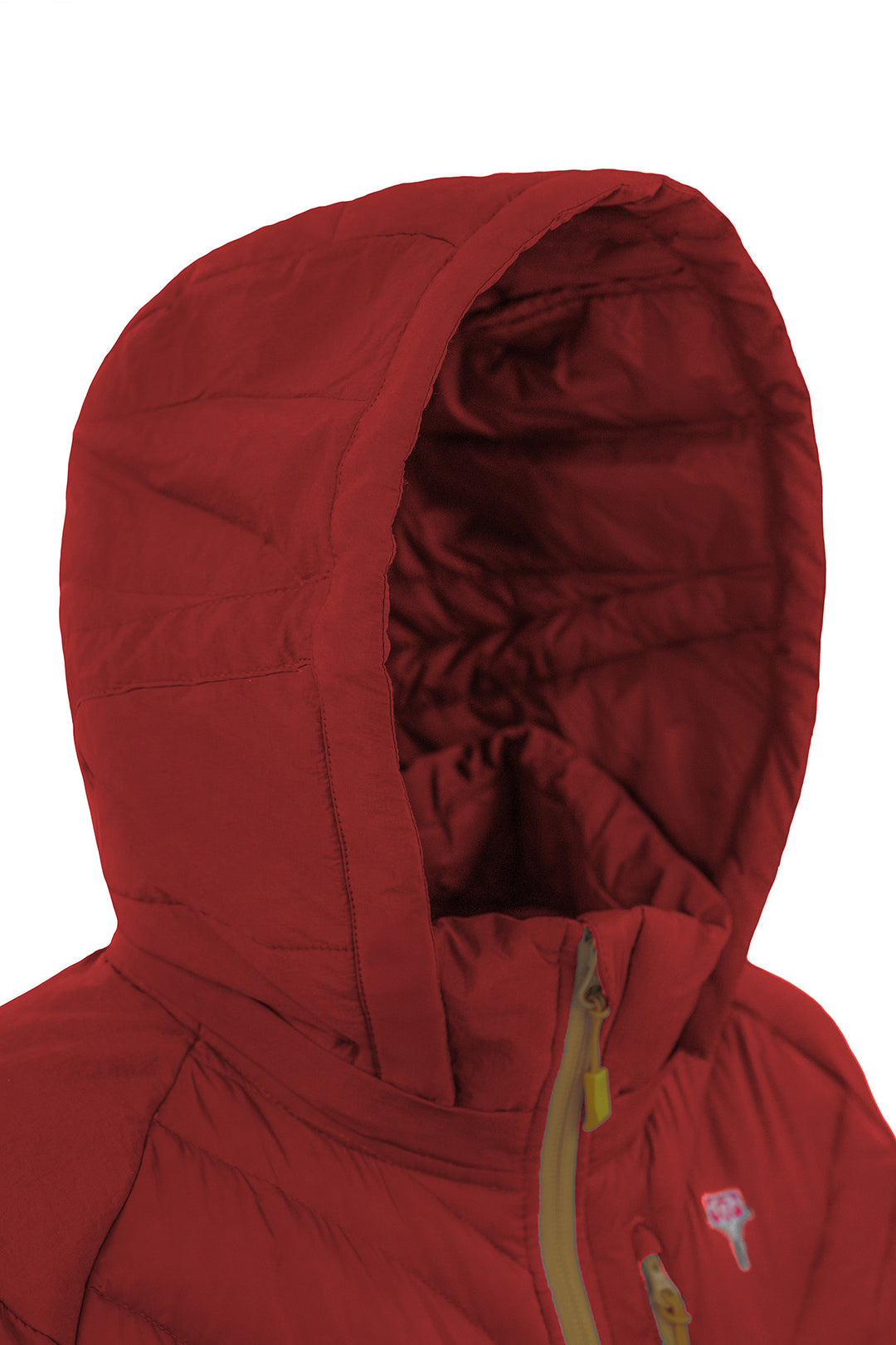 Downwool Jacke Kapuze Rot