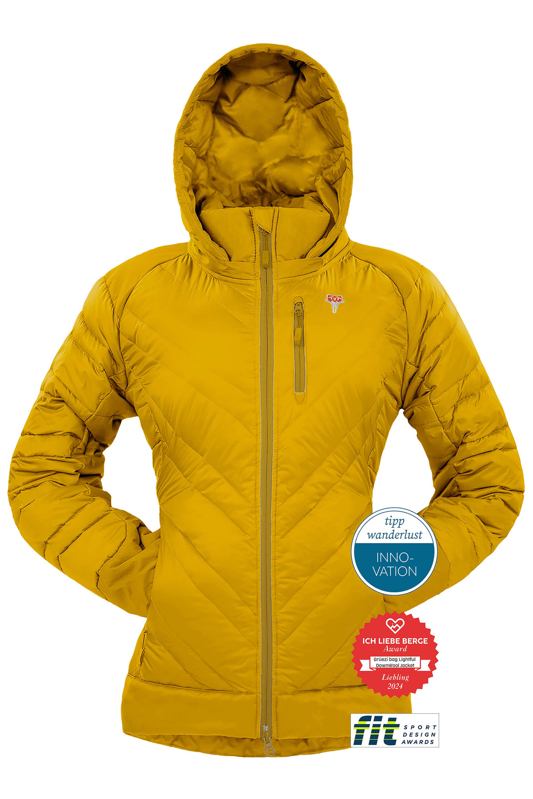 Lightful Downwool Jacke Damen Gelb