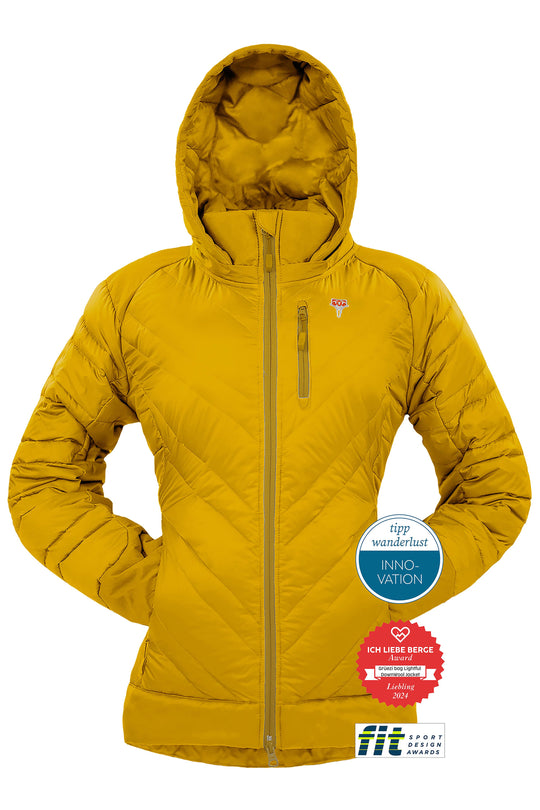 Lightful Downwool Jacke Damen Gelb