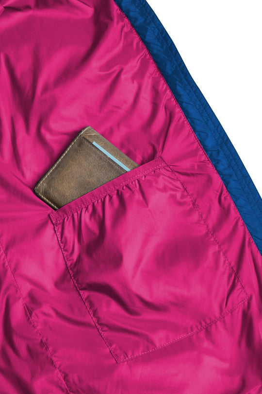 Refreshful SilkWool Jacket | Women´s | Skydiver Blue - Raspberry Red