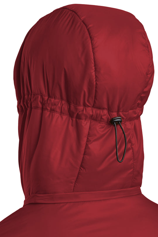 Refreshful Silkwool Jacke Damen Rot Verstellbare Kapuze