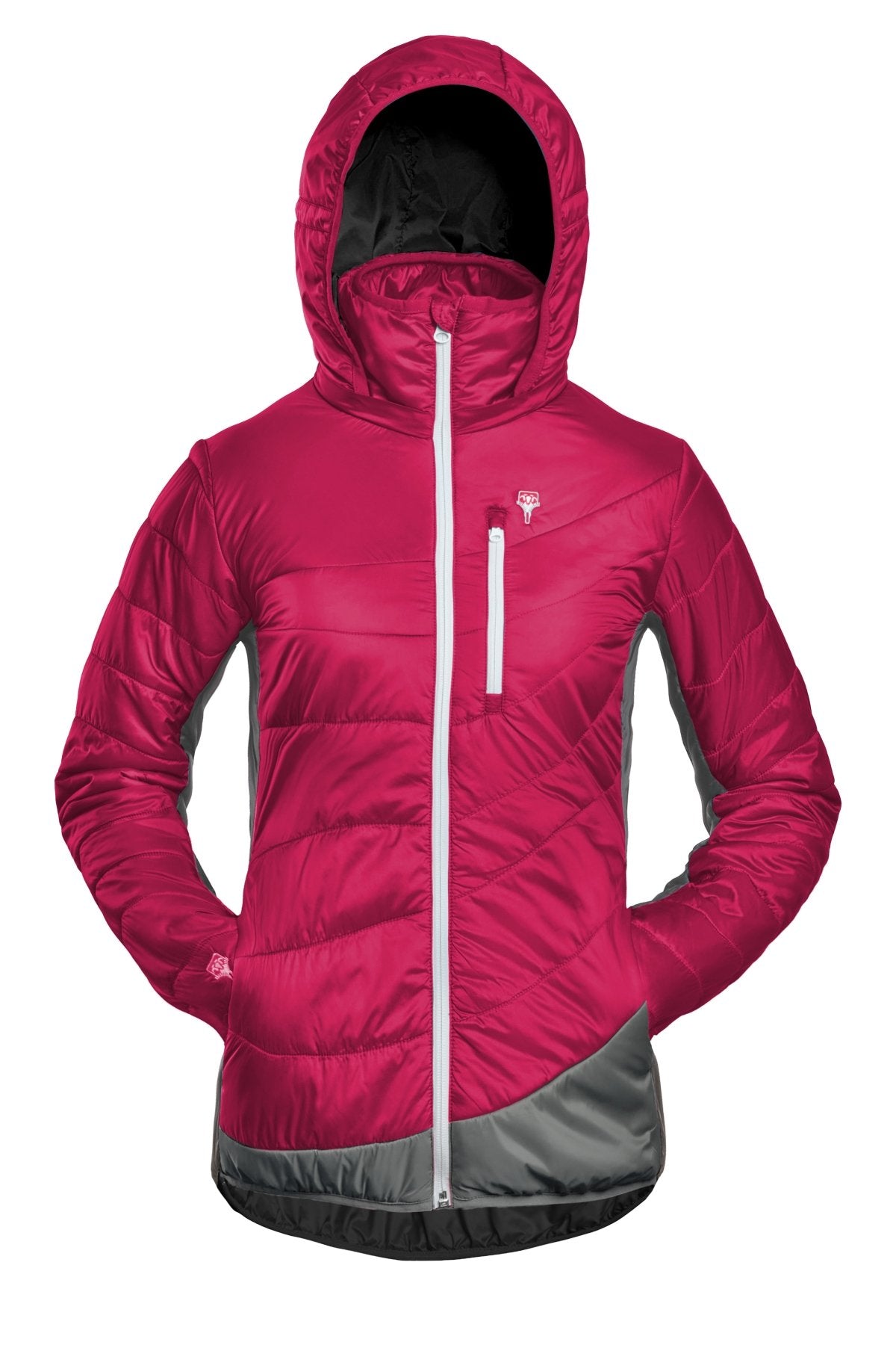 Refreshful SilkWool Jacket W Isolationsjacke | Raspberry Red - Grey