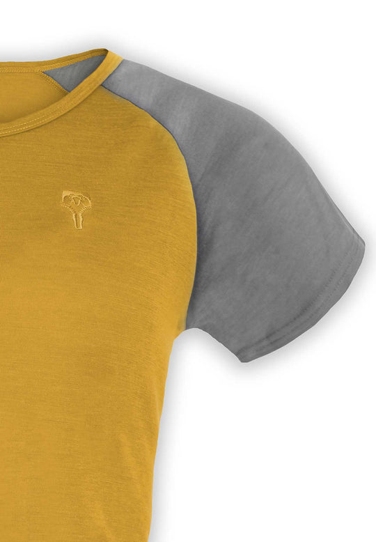 Woodwool Shirt Lady janeway Gelb / Grau