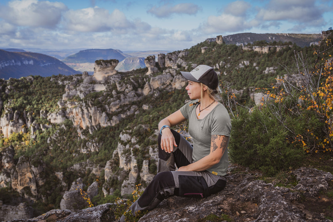 T-shirt Lady Burnham en laine de bois | Gris ardoise