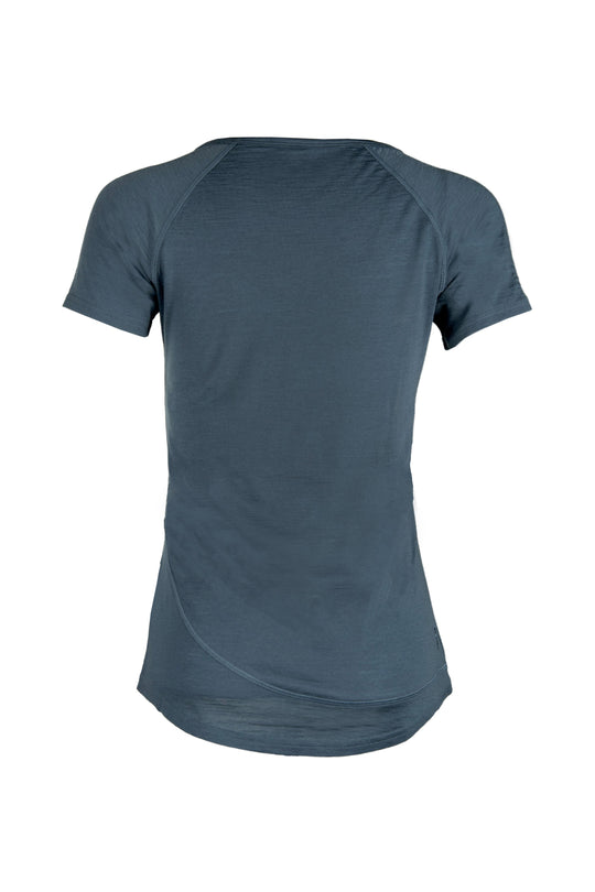 Woodwool t-shirt Lady Burnham Blau Rucken