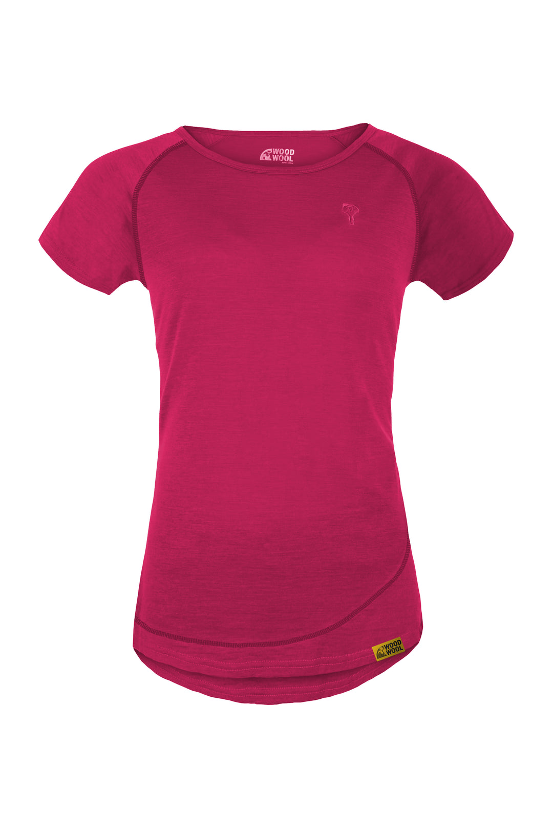 WoodWool T-Shirt Lady Burnham | Raspberry Red