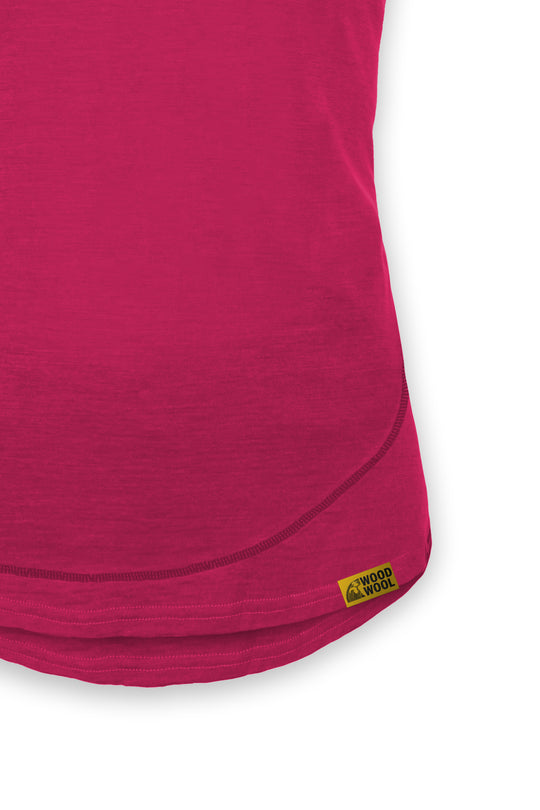 WoodWool T-Shirt Lady Burnham | Raspberry Red