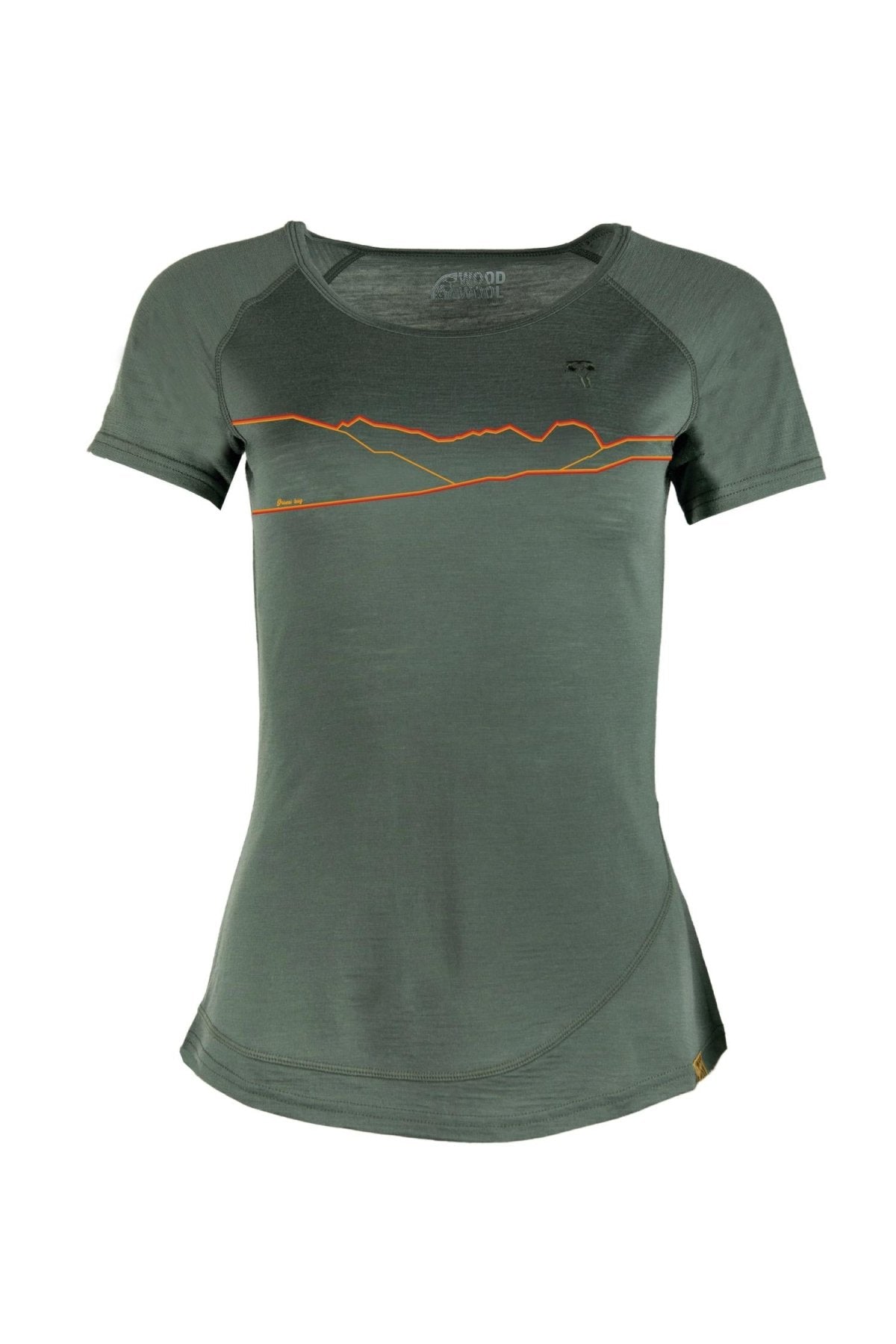 WoodWool T-Shirt Lady Kira Hometown | Bayberry Green