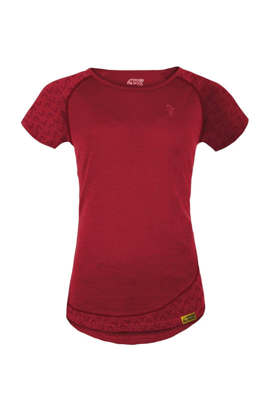 WoodWool T-shirt Lady Deanna Boulder Fired Red Brick