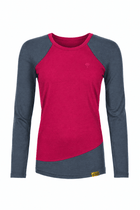 WoodWool Longsleeve Lady Phillippa | Ocean Cavern - Raspberry Red