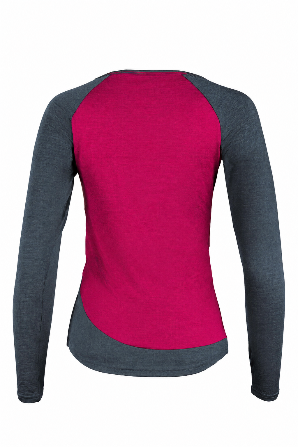 WoodWool Longsleeve Lady Phillippa | Ocean Cavern - Raspberry Red