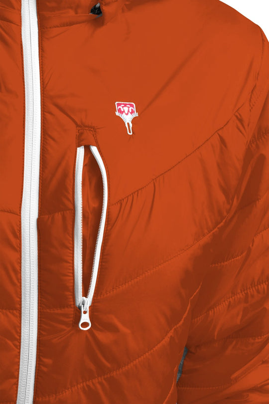 Odświeżająca kurtka z jedwabiu i wełny | Męska | Tiger Orange-Grey