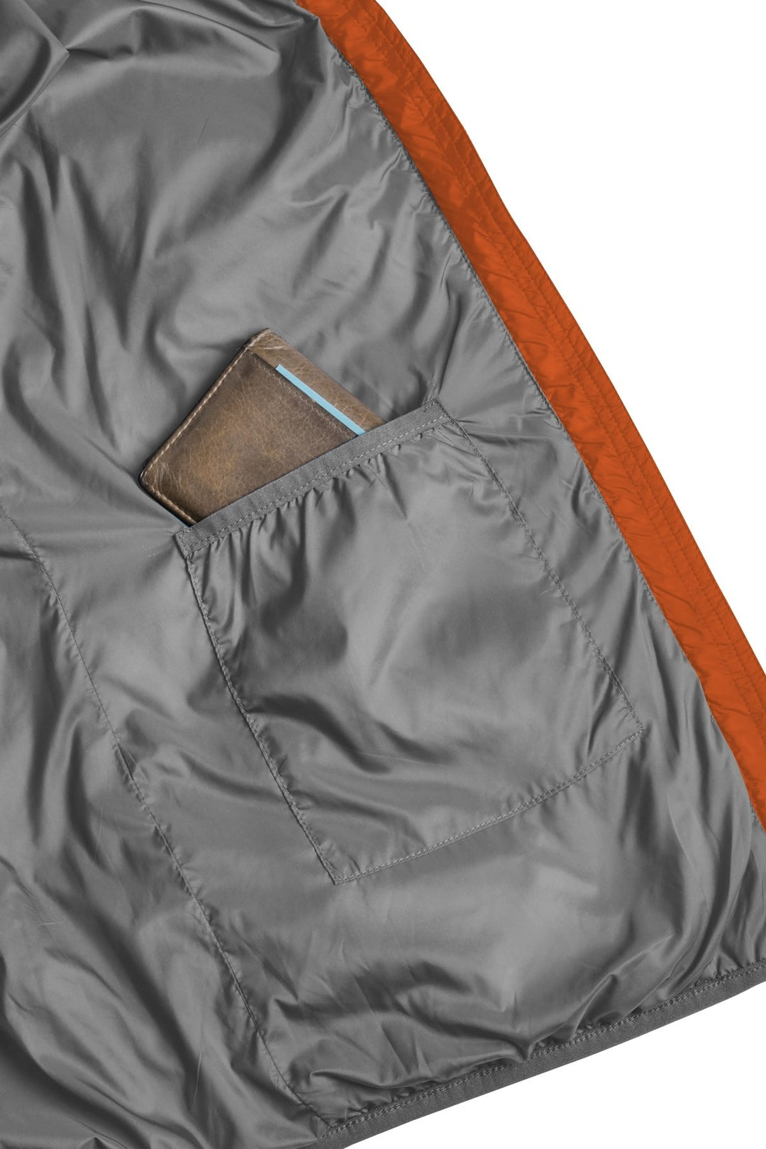 Odświeżająca kurtka z jedwabiu i wełny | Męska | Tiger Orange-Grey