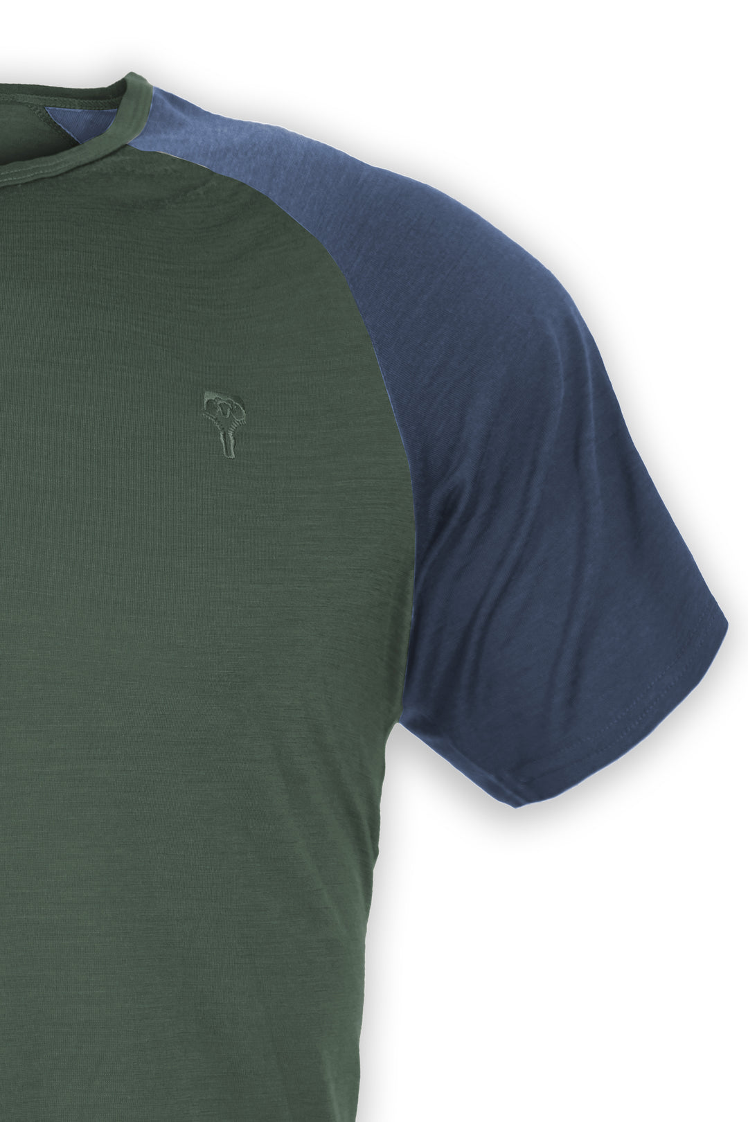WoodWool T-Shirt Mr. Kirk | Bayberry Green-Slate Grey