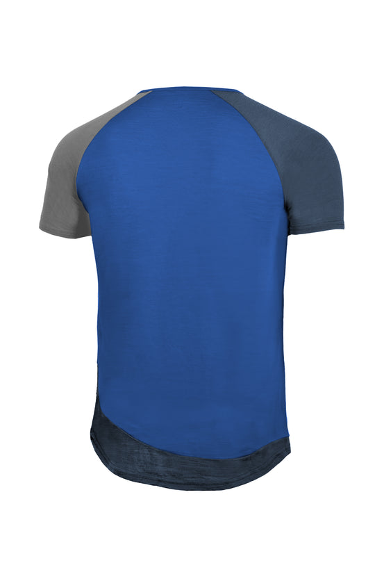 WoodWool T-Shirt Mr. Kirk | Skydiver Blue - Ocean Cavern