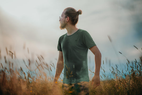 WoodWool T-Shirt Mr. Pike | Daisy Daze Yellow