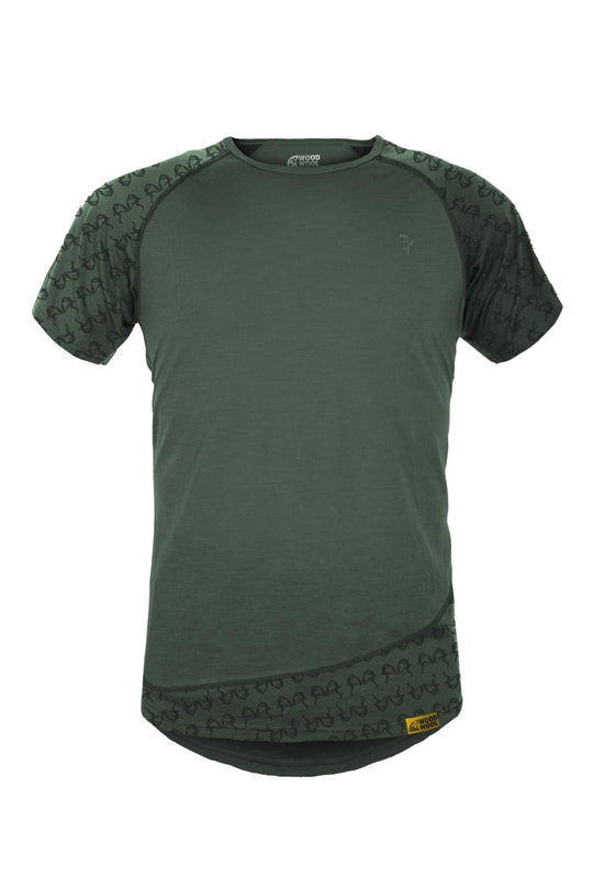 WoodWool T-shirt Mr. Sulu Boulder Bayberry Green