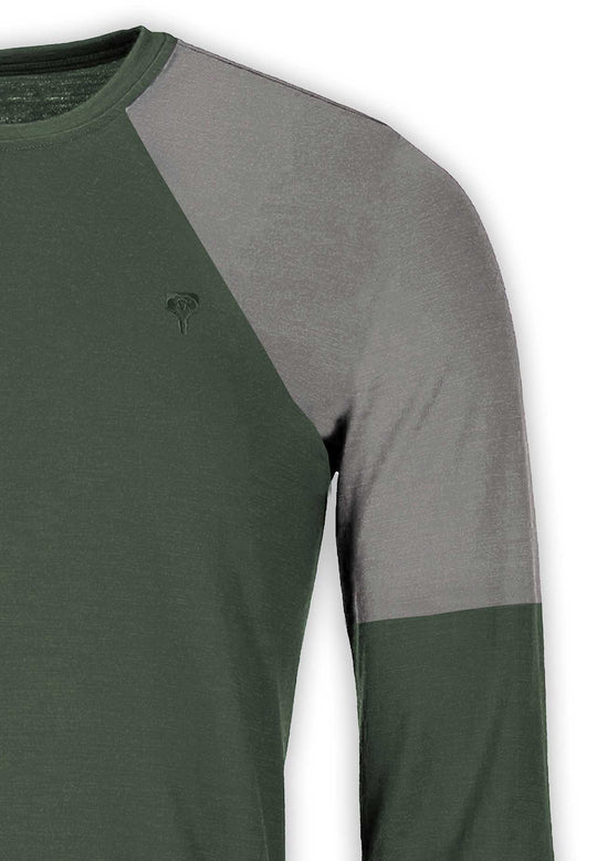 Woodwool Longsleeve t-shirt Mr Picard Grün / Grau